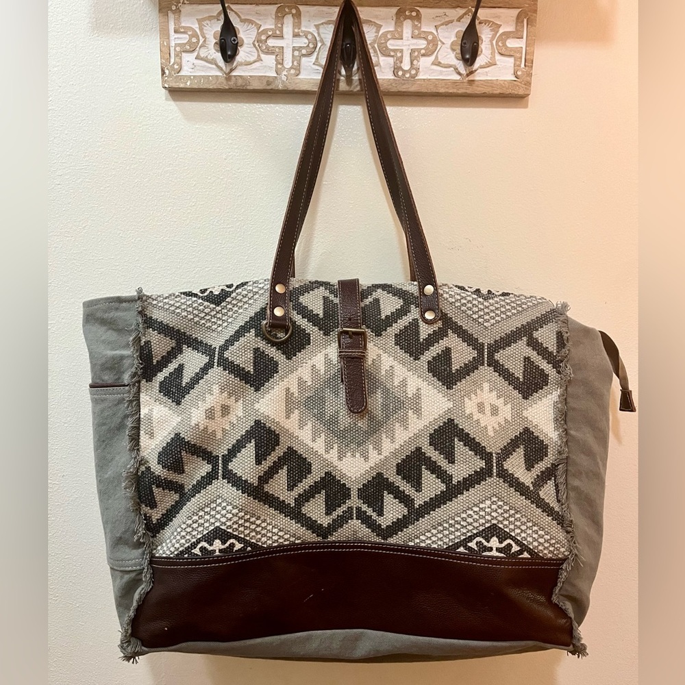 Myra Large Canvas Tote Bag